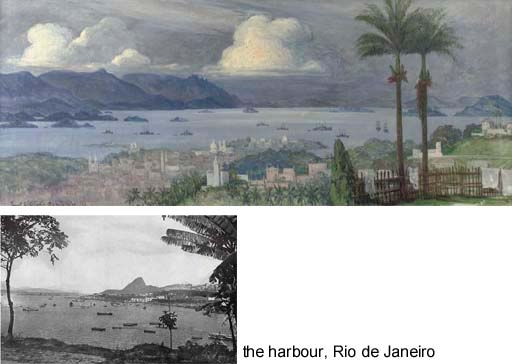 A panoramic view of Rio de Janeiro, Brazil by Ernst Vollbehr, 1908
