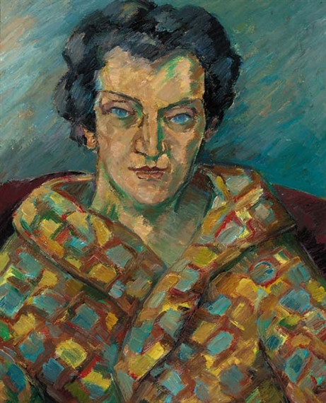 Portrait de femme aux cheveux noirs by Maria-Mela Muter