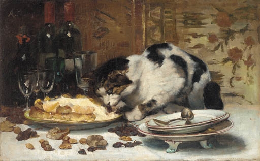 The cat who got the cream - Alfred Puissant