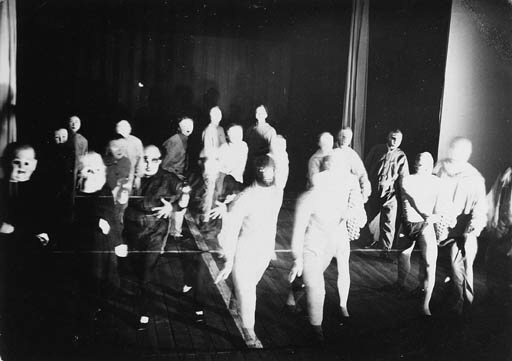 Artwork by T. Lux Feininger, From a Choric Pantomime, the Bauhaus Theater, Made of gelatin silver print