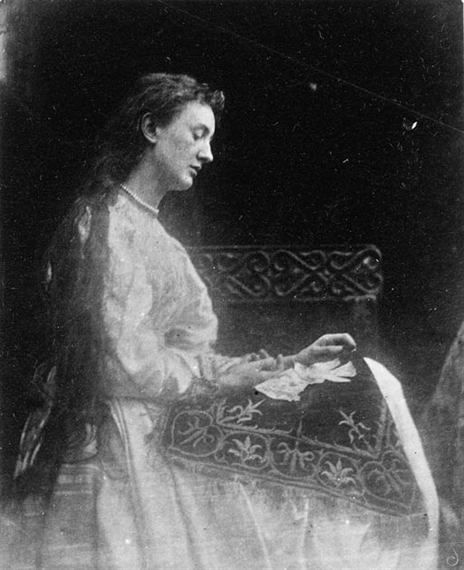 Elaine, the Lily Maid of Astolat by Julia Margaret Cameron, 1874