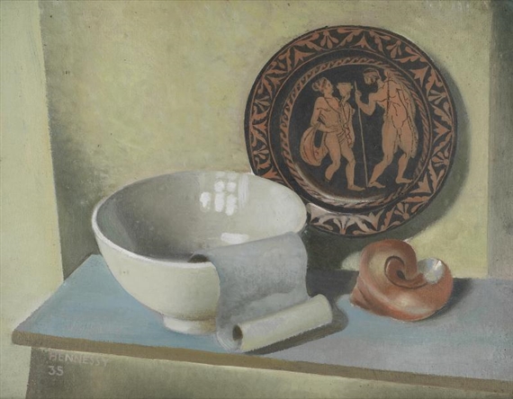 2 Works: Still Life with Shell by Patrick Hennessy, 1935
