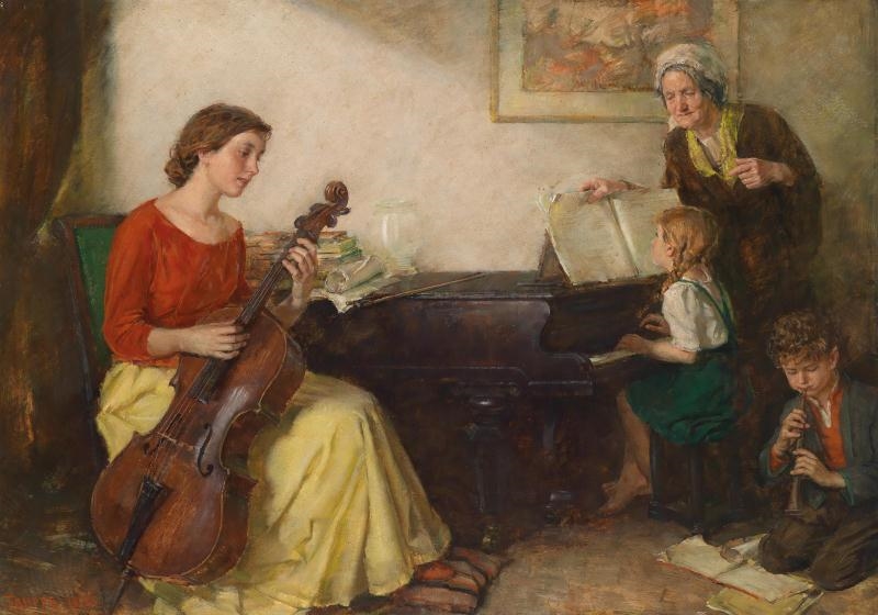 The Music Lesson by Karl Truppe, 1955