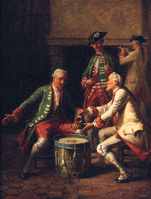 Artwork by Adolphe Francois Monfallet, The Game of Dice, Made of oil on panel
