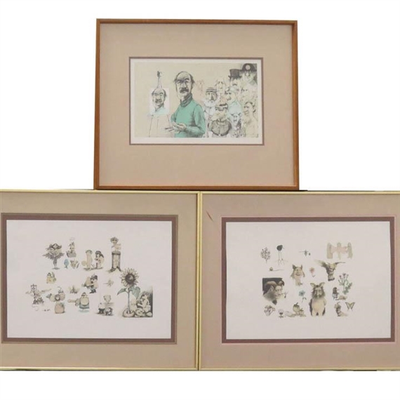 Charles Bragg | 3 works; VIGNETTES and SELF PORTRAIT WITH MODELS ...