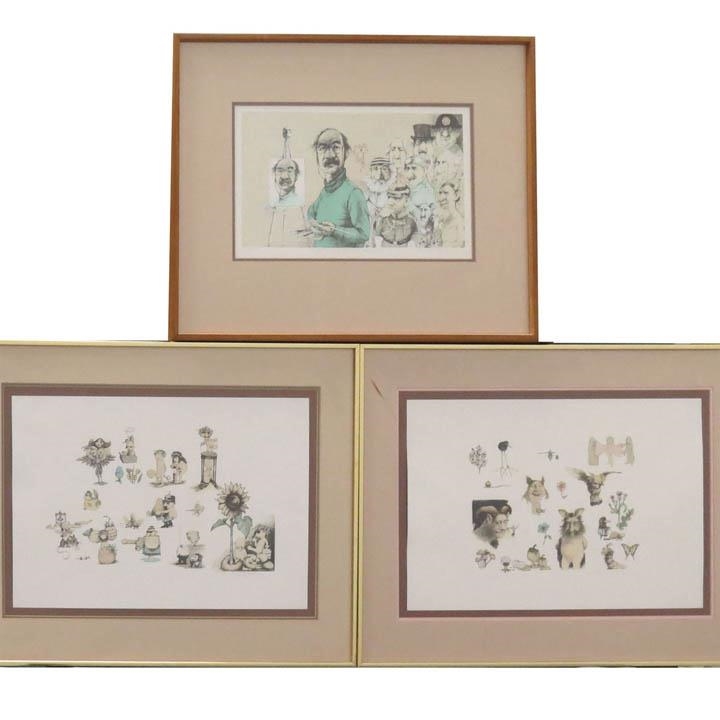 Charles Bragg | 3 works; VIGNETTES and SELF PORTRAIT WITH MODELS ...