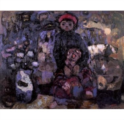 Artwork by Chen Che, Lonely Girl, Made of Oil on canvas