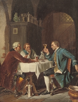 Having a drink; and The rose - Franz Völkl