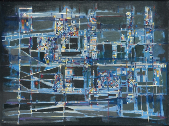 Maria Helena Vieira da Silva | Estuaire bleu (1974) | MutualArt