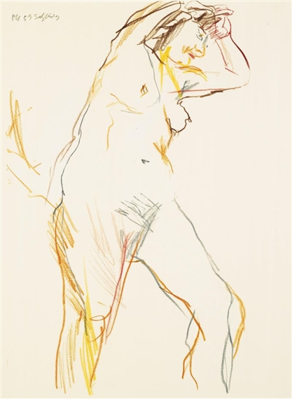 STEHENDE NACKTE (STANDING NUDE) by Oskar Kokoschka, 1953