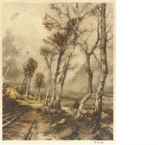 Berger et ses Moutons by Ferdinand-Jean Luigini, 1920