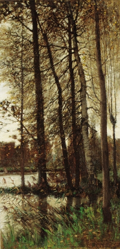 Autumnal Greys (Forest of Fontainebleau) by Frank O'Meara, 1880