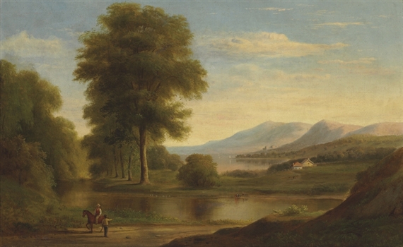 Meeting by the River by Robert S. Duncanson, 1864