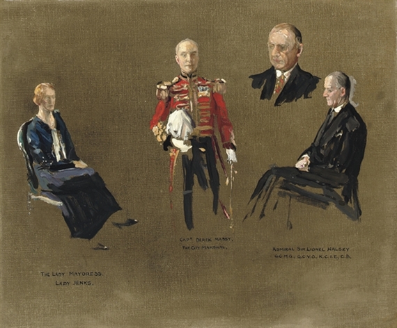 Portrait studies for 'The Master Mariners' by John Lavery, 1932