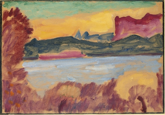 Landschaft, Genfer See by Alexej von Jawlensky, 1915
