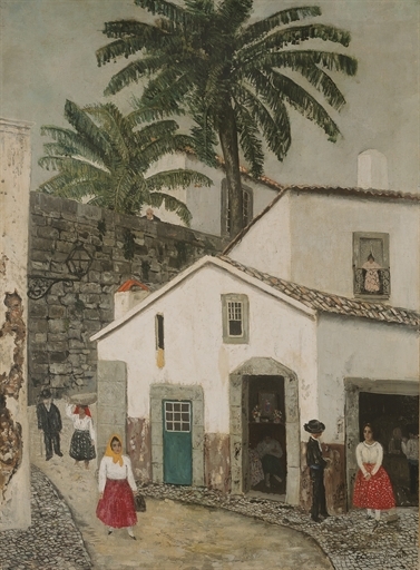 Artwork by Francis Smith, Village au Portugal, Made of oil on canvas