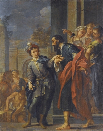 Artwork by Ercole Graziani the Elder, Il ritorno del figliuol prodigo, Made of oil on canvas