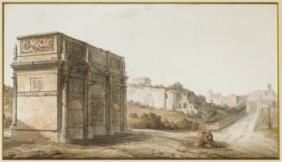 L'arc de Constantin et la Via Sacra à Rome by Pierre-François-Léonard Fontaine