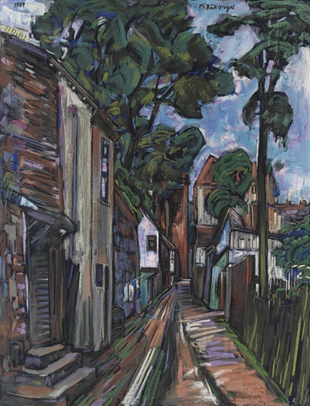 Straße im Dorf by Peter August Böckstiegel, 1939