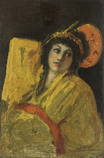 Orientalist girl by James Kay, 1890