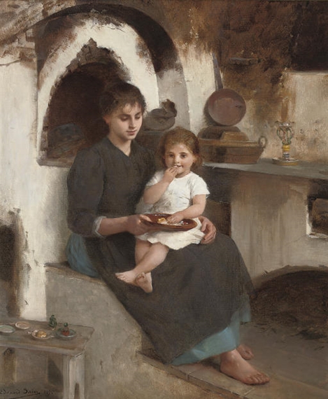 Supper time by Edouard Alexandre Sain, 1896