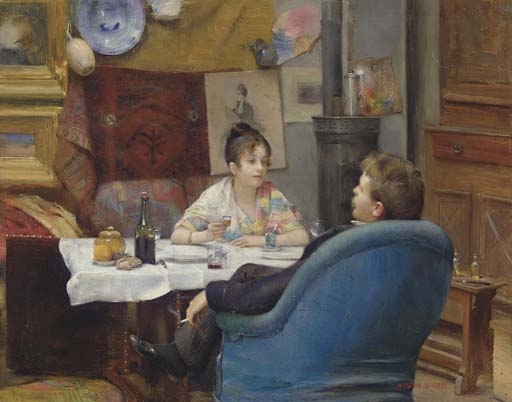 Studio Lunch by Henry Siddons Mowbray, circa 1880-83
