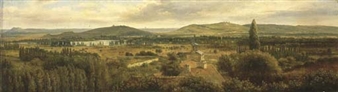 Paysage panoramique - French School, 19th Century