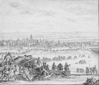 The army of King Louis XIV besieging Utrecht - Sébastien Le Clerc the Elder‏
