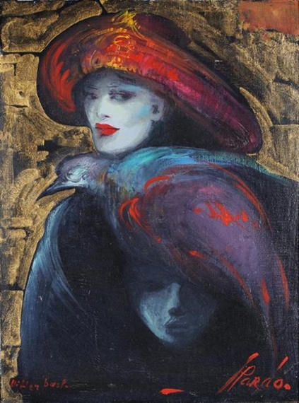 Sylvia Pardo | Portrait of Helen Bast aka Casco Rojo | MutualArt