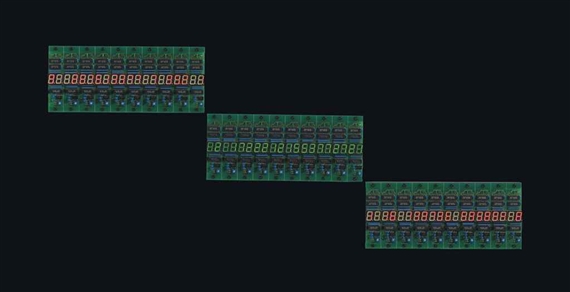 Oblique Three by Tatsuo Miyajima, 1995
