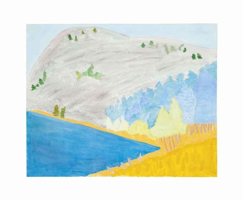 Artwork by Sally Avery, Lake in the Hills, Made of Oil on canvas