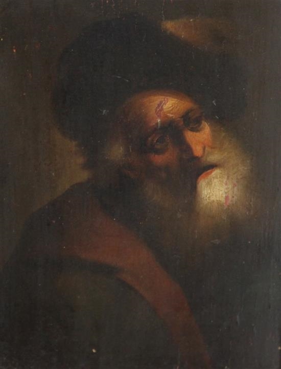Rembrandt van Rijn | Portrait of a bearded man | MutualArt