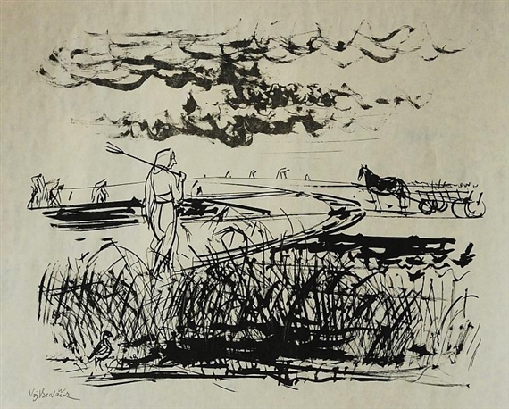 Summer pre-evening by Vojtěch Sedláček, 1943