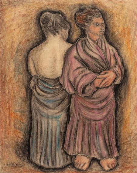 Untitled (two figures) by Héctor Xavier, 1948