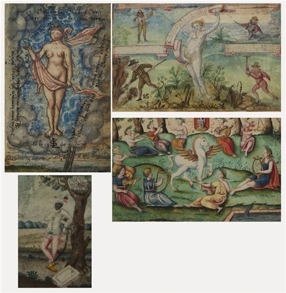 4 works;  OLD MASTER DRAWINGS by German School, 18th Century
