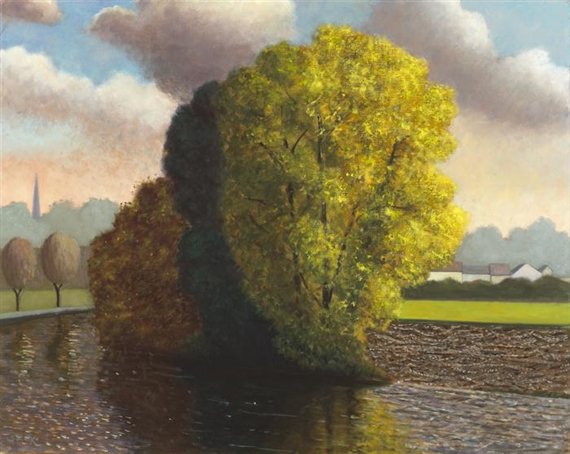TREES ON A WEIR by Stephen McKenna, 1999