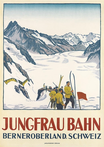 Jungfrau bahn by Emil Cardinaux, 1925