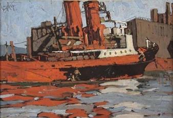 MOORED SHIP, DURBAN HARBOUR - Clément Sénèque