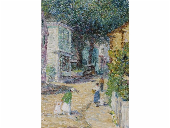 Village Scene by Mary Nicholena MacCord