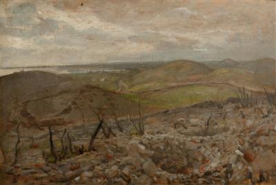 A View of a First World War Battlefield by Karl Truppe, 1918