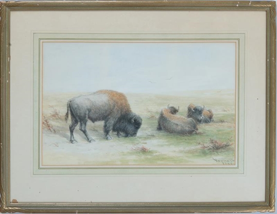 Group of Buffalo by Claude-Joseph Vernet, 1897