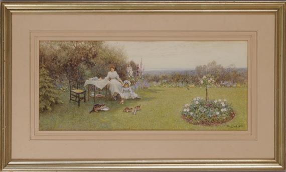 Tea in the Garden by Thomas James Lloyd, 1904