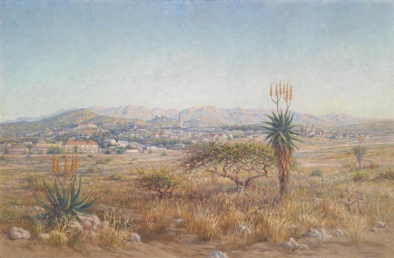Blick auf Swakobmund in Namibia by Johannes Blatt, 1936