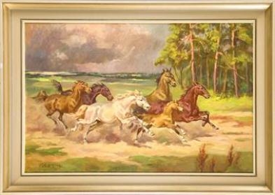 Galoppierende Wildpferde by G. Rozmus