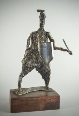 Artwork by Franklin Wurster, Gladiator, Made of Bronze Figure