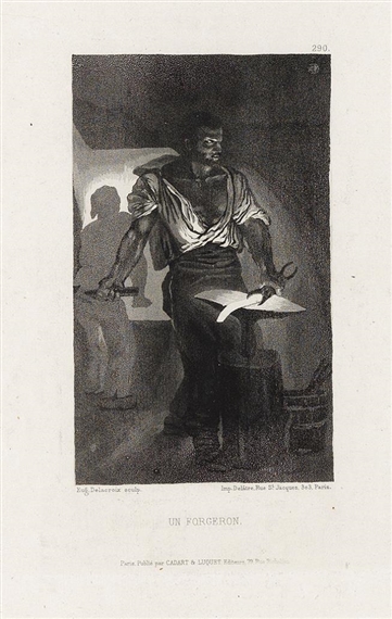 Un Forgeron by Eugène Delacroix, 1833