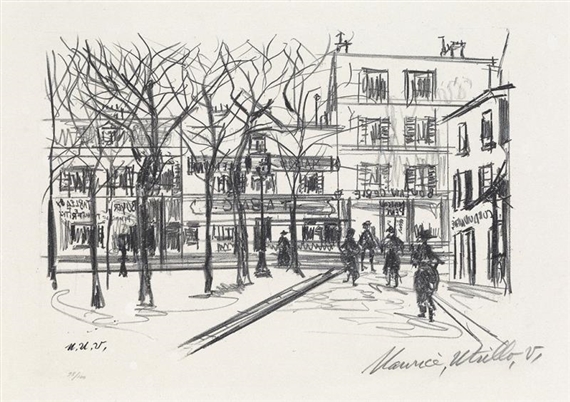 Place du Tertre, Montmartre by Maurice Utrillo, circa 1924