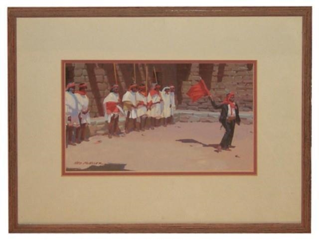 Artwork by Ned Mueller, Tarahumara Dance, Made of gouache painting