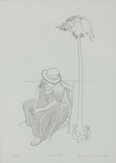 Observer by Benny Andrews, 1972