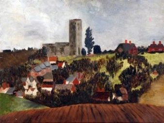 Kersey from the Lindsey Road - Harry Hambling